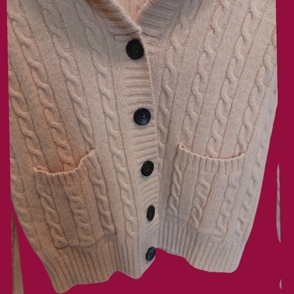 J. Crew Tan Cable Knit Cardigan - Picture 3 of 8